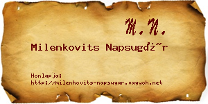 Milenkovits Napsugár névjegykártya
